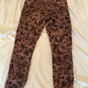 Brown Patterned Leggings